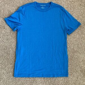 Unbound Merino Wool Men's Blue Short Sleeve Crewneck T-Shirt Size Medium